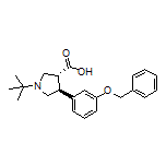 (3R,4S)-4-[3-(Benzyloxy)phenyl]-1-(tert-butyl)pyrrolidine-3-carboxylic Acid