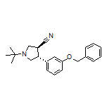 (3S,4R)-4-[3-(Benzyloxy)phenyl]-1-(tert-butyl)pyrrolidine-3-carbonitrile