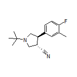 (3S,4R)-1-(tert-Butyl)-4-(4-fluoro-3-methylphenyl)pyrrolidine-3-carbonitrile