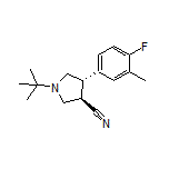 (3R,4S)-1-(tert-Butyl)-4-(4-fluoro-3-methylphenyl)pyrrolidine-3-carbonitrile