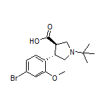 (3R,4S)-4-(4-Bromo-2-methoxyphenyl)-1-(tert-butyl)pyrrolidine-3-carboxylic Acid