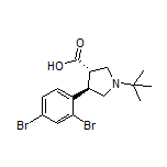 (3S,4R)-1-(tert-Butyl)-4-(2,4-dibromophenyl)pyrrolidine-3-carboxylic Acid