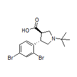 (3R,4S)-1-(tert-Butyl)-4-(2,4-dibromophenyl)pyrrolidine-3-carboxylic Acid