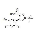 (3S,4R)-4-(5-Bromo-2,4-difluorophenyl)-1-(tert-butyl)pyrrolidine-3-carboxylic Acid