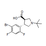 (3R,4S)-4-(5-Bromo-2,4-difluorophenyl)-1-(tert-butyl)pyrrolidine-3-carboxylic Acid