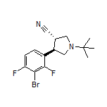 (3S,4R)-4-(3-Bromo-2,4-difluorophenyl)-1-(tert-butyl)pyrrolidine-3-carbonitrile