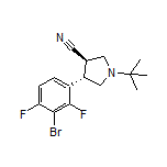 (3R,4S)-4-(3-Bromo-2,4-difluorophenyl)-1-(tert-butyl)pyrrolidine-3-carbonitrile