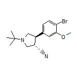 (3S,4R)-4-(4-Bromo-3-methoxyphenyl)-1-(tert-butyl)pyrrolidine-3-carbonitrile