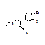 (3R,4S)-4-(4-Bromo-3-methoxyphenyl)-1-(tert-butyl)pyrrolidine-3-carbonitrile