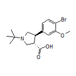 (3S,4R)-4-(4-Bromo-3-methoxyphenyl)-1-(tert-butyl)pyrrolidine-3-carboxylic Acid