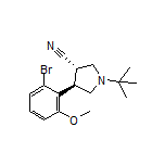 (3S,4R)-4-(2-Bromo-6-methoxyphenyl)-1-(tert-butyl)pyrrolidine-3-carbonitrile