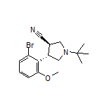 (3R,4S)-4-(2-Bromo-6-methoxyphenyl)-1-(tert-butyl)pyrrolidine-3-carbonitrile