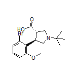 (3S,4R)-4-(2-Bromo-6-methoxyphenyl)-1-(tert-butyl)pyrrolidine-3-carboxylic Acid