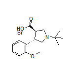 (3R,4S)-4-(2-Bromo-6-methoxyphenyl)-1-(tert-butyl)pyrrolidine-3-carboxylic Acid