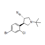 (3S,4R)-4-(4-Bromo-2-chlorophenyl)-1-(tert-butyl)pyrrolidine-3-carbonitrile