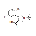 (3S,4R)-4-(2-Bromo-5-fluorophenyl)-1-(tert-butyl)pyrrolidine-3-carboxylic Acid