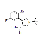 (3R,4S)-4-(2-Bromo-5-fluorophenyl)-1-(tert-butyl)pyrrolidine-3-carboxylic Acid