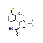 (3S,4R)-4-(3-Bromo-2-methoxyphenyl)-1-(tert-butyl)pyrrolidine-3-carboxylic Acid