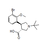 (3R,4S)-4-(3-Bromo-2-methoxyphenyl)-1-(tert-butyl)pyrrolidine-3-carboxylic Acid