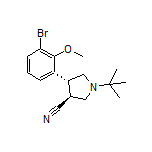 (3S,4R)-4-(3-Bromo-2-methoxyphenyl)-1-(tert-butyl)pyrrolidine-3-carbonitrile