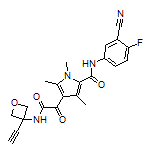 N-(3-Cyano-4-fluorophenyl)-4-[2-[(3-ethynyloxetan-3-yl)amino]-2-oxoacetyl]-1,3,5-trimethyl-1H-pyrrole-2-carboxamide