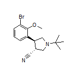 (3R,4S)-4-(3-Bromo-2-methoxyphenyl)-1-(tert-butyl)pyrrolidine-3-carbonitrile