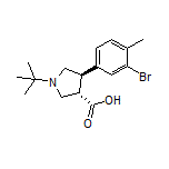 (3S,4R)-4-(3-Bromo-4-methylphenyl)-1-(tert-butyl)pyrrolidine-3-carboxylic Acid