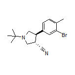 (3S,4R)-4-(3-Bromo-4-methylphenyl)-1-(tert-butyl)pyrrolidine-3-carbonitrile