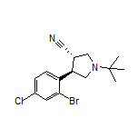 (3S,4R)-4-(2-Bromo-4-chlorophenyl)-1-(tert-butyl)pyrrolidine-3-carbonitrile