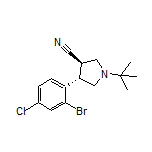 (3R,4S)-4-(2-Bromo-4-chlorophenyl)-1-(tert-butyl)pyrrolidine-3-carbonitrile