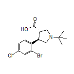 (3S,4R)-4-(2-Bromo-4-chlorophenyl)-1-(tert-butyl)pyrrolidine-3-carboxylic Acid