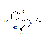 (3S,4R)-4-(5-Bromo-2-chlorophenyl)-1-(tert-butyl)pyrrolidine-3-carboxylic Acid