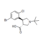 (3R,4S)-4-(5-Bromo-2-chlorophenyl)-1-(tert-butyl)pyrrolidine-3-carboxylic Acid