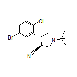 (3S,4R)-4-(5-Bromo-2-chlorophenyl)-1-(tert-butyl)pyrrolidine-3-carbonitrile