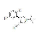 (3R,4S)-4-(5-Bromo-2-chlorophenyl)-1-(tert-butyl)pyrrolidine-3-carbonitrile