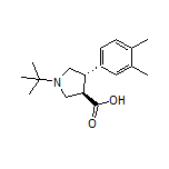 (3R,4S)-1-(tert-Butyl)-4-(3,4-dimethylphenyl)pyrrolidine-3-carboxylic Acid