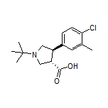 (3S,4R)-1-(tert-Butyl)-4-(4-chloro-3-methylphenyl)pyrrolidine-3-carboxylic Acid