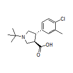 (3R,4S)-1-(tert-Butyl)-4-(4-chloro-3-methylphenyl)pyrrolidine-3-carboxylic Acid