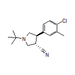 (3S,4R)-1-(tert-Butyl)-4-(4-chloro-3-methylphenyl)pyrrolidine-3-carbonitrile