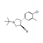 (3R,4S)-1-(tert-Butyl)-4-(4-chloro-3-methylphenyl)pyrrolidine-3-carbonitrile