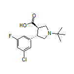 (3R,4S)-1-(tert-Butyl)-4-(3-chloro-5-fluorophenyl)pyrrolidine-3-carboxylic Acid