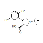 (3S,4R)-4-(2-Bromo-5-chlorophenyl)-1-(tert-butyl)pyrrolidine-3-carboxylic Acid