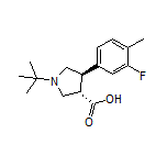 (3S,4R)-1-(tert-Butyl)-4-(3-fluoro-4-methylphenyl)pyrrolidine-3-carboxylic Acid