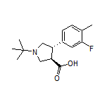 (3R,4S)-1-(tert-Butyl)-4-(3-fluoro-4-methylphenyl)pyrrolidine-3-carboxylic Acid