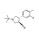 (3R,4S)-1-(tert-Butyl)-4-(3-fluoro-4-methylphenyl)pyrrolidine-3-carbonitrile