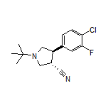 (3S,4R)-1-(tert-Butyl)-4-(4-chloro-3-fluorophenyl)pyrrolidine-3-carbonitrile