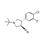 (3R,4S)-1-(tert-Butyl)-4-(4-chloro-3-fluorophenyl)pyrrolidine-3-carbonitrile