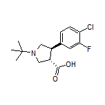 (3S,4R)-1-(tert-Butyl)-4-(4-chloro-3-fluorophenyl)pyrrolidine-3-carboxylic Acid