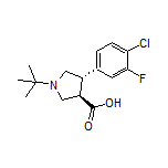 (3R,4S)-1-(tert-Butyl)-4-(4-chloro-3-fluorophenyl)pyrrolidine-3-carboxylic Acid