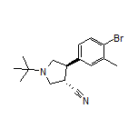 (3S,4R)-4-(4-Bromo-3-methylphenyl)-1-(tert-butyl)pyrrolidine-3-carbonitrile